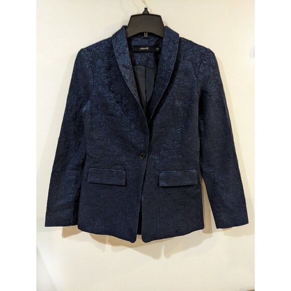 Nwt J Brand | Layla Blazer in Navy Floral Jacquard - Picture 7 of 14